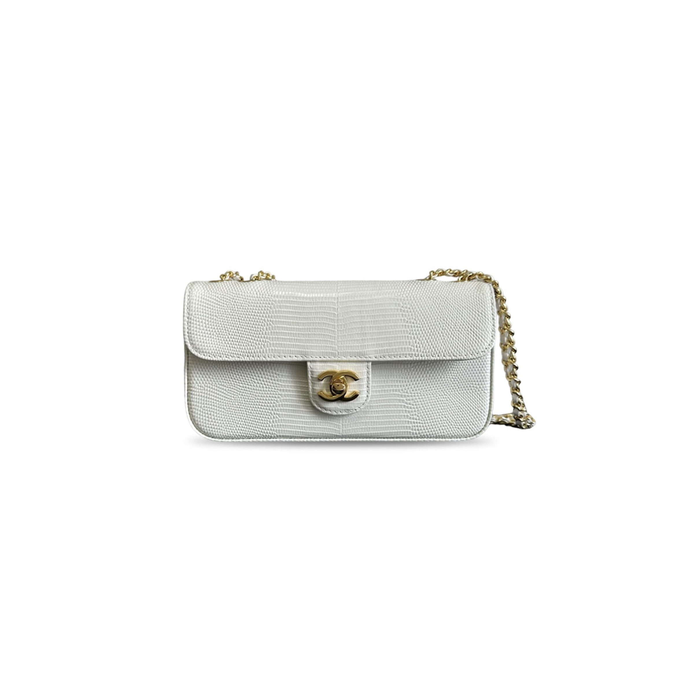 CHANEL MASTER CLASSIC SINGLE FLAP BAG LIZARD SMALL (21.5*12*4cm)
